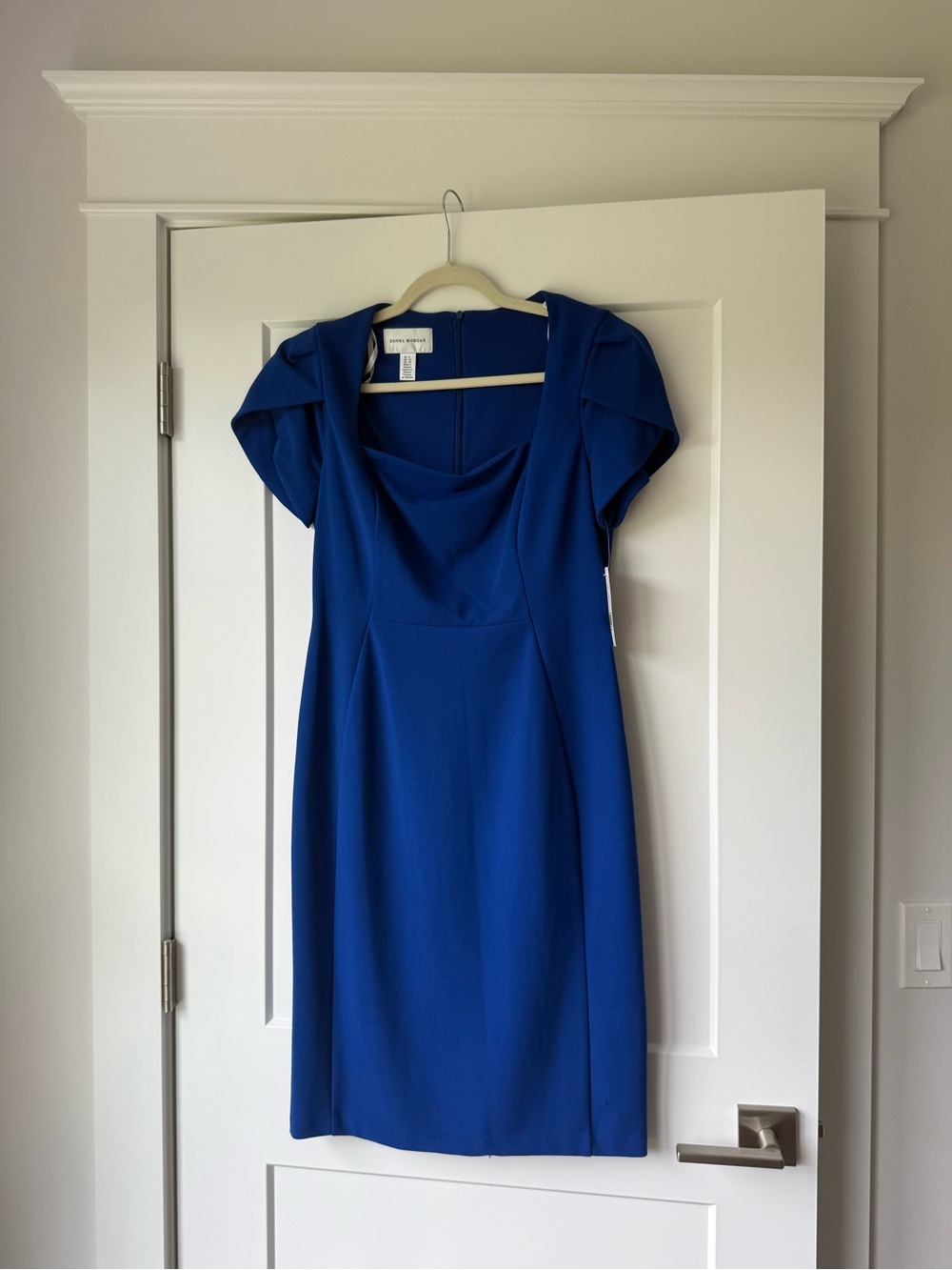 Donna Morgan Cobalt Blue Midi Sheath Dress